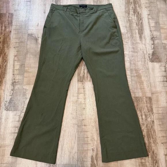 Banana Republic Bootcut Fit Dress Pants Womens Size 16 Green High Rise - Picture 1 of 12